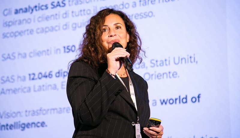 img 1: “Elena Panzera, Senior HR Vice President SAS EMEA & Asia Pacific, intervento ad Agenda 2030”
