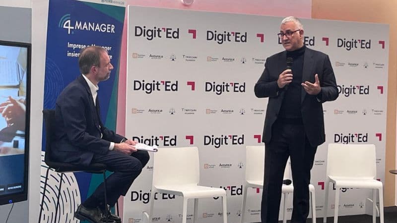 Il presidente di 4.Manager Cuzzilla alla presentazione del corso di alta formazione su intelligenza artificiale, big data e cybersecurity