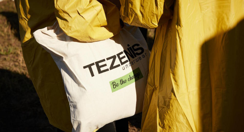 Shopper Tezenis riutilizzabile, in canvas di cotone