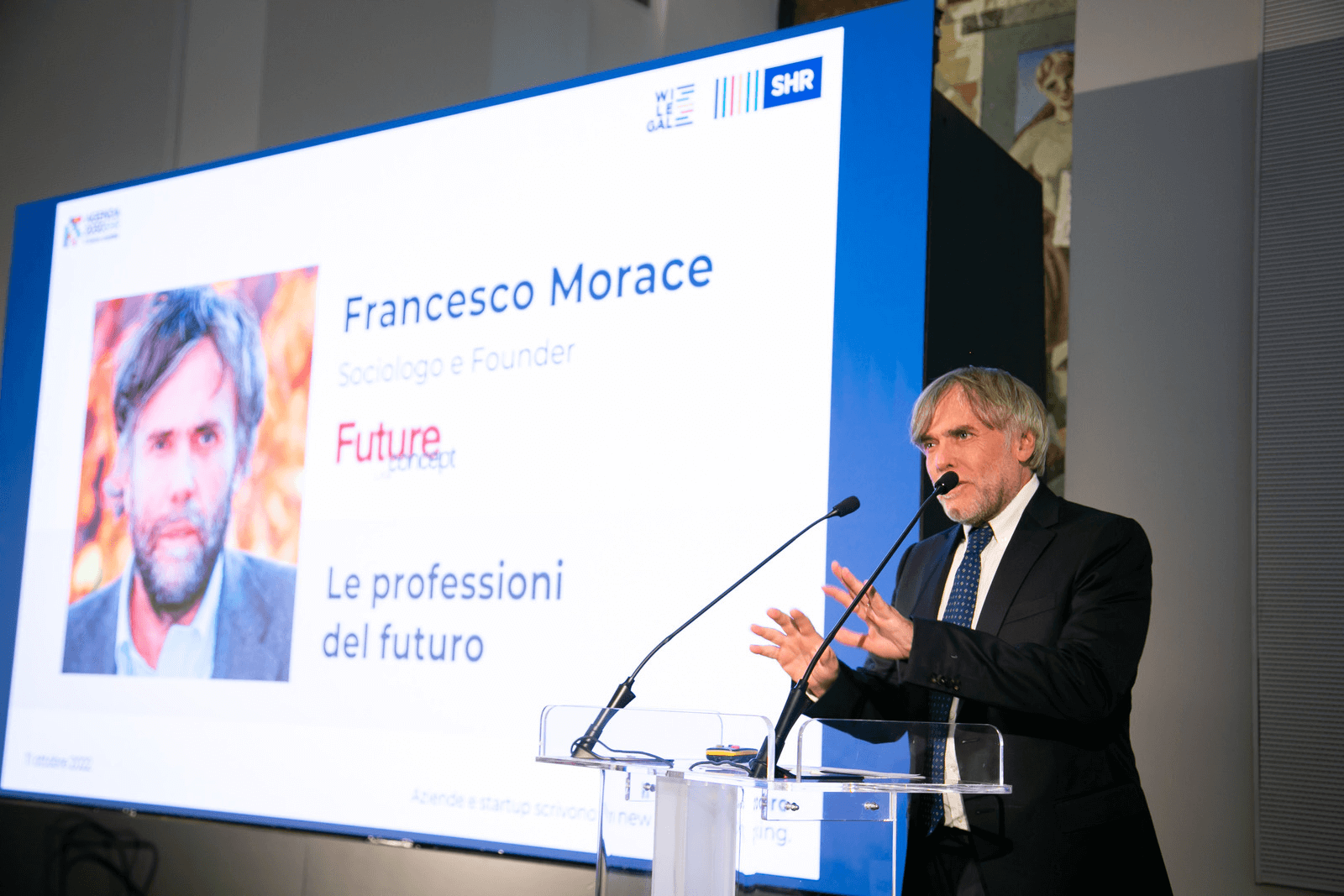 Francesco Morace, sociologo e saggista, fondatore del Future Concept Lab, all'evento Agenda 2030